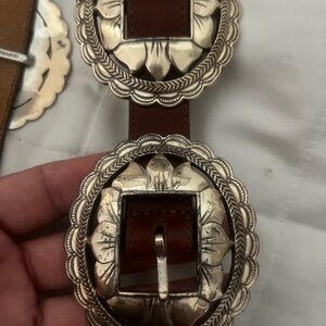 Brighton Silver and Brown Leather Belt